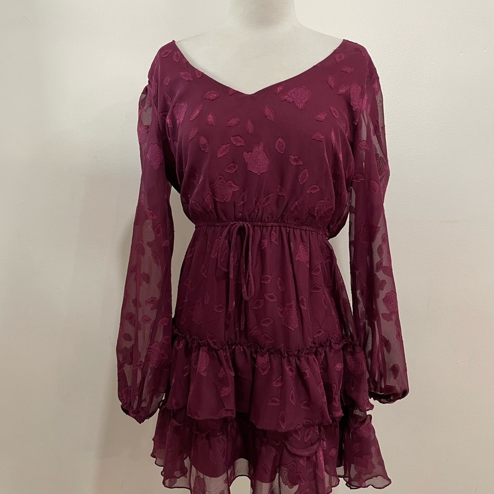 Burgundy City Studio dress